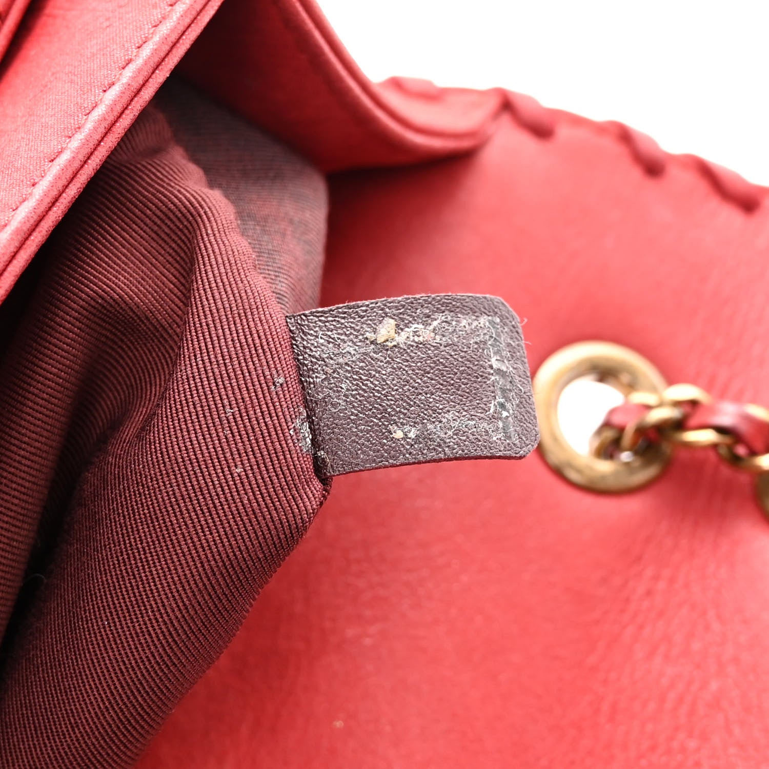Chanel Iridescent Calfskin Small Happy Stitch Flap Red 7 of 12