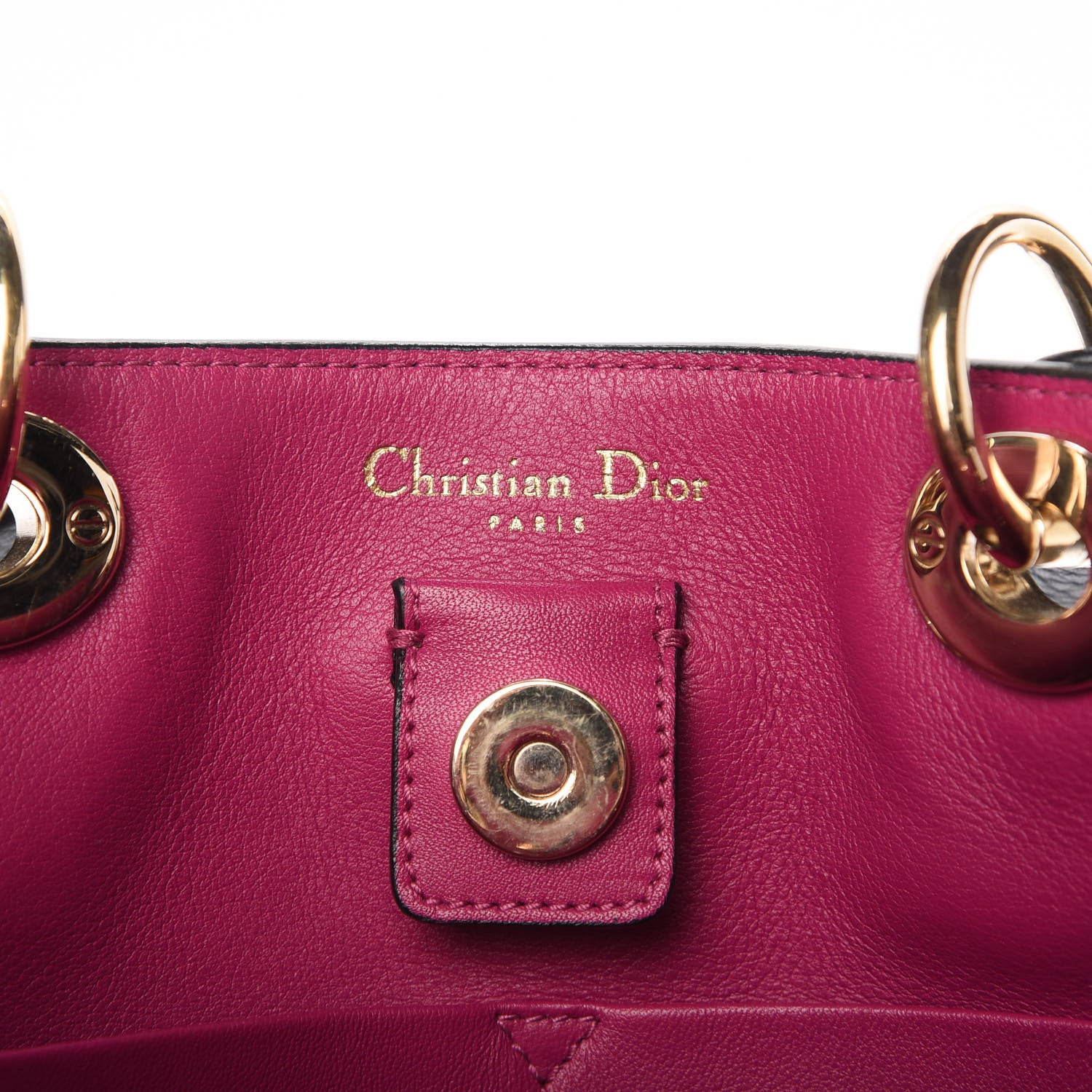 Christian Dior Bullcalf Large Diorissimo Tote Black Rose Indien 8 of 12