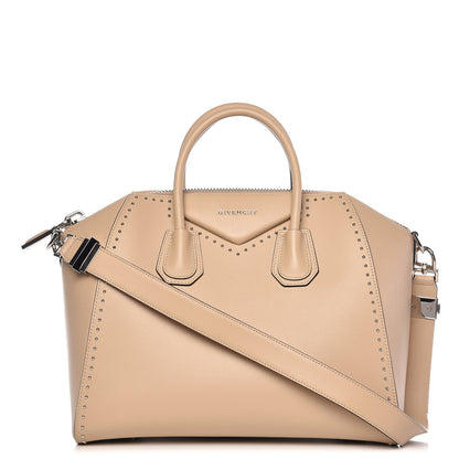 Givenchy Calfskin Medium Studded Antigona Beige Buff 1 of 12