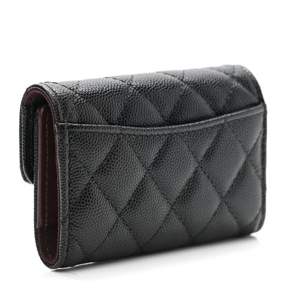 Chanel Caviar Quilted Classic 4 Key Holder Wallet Black 3 of 9