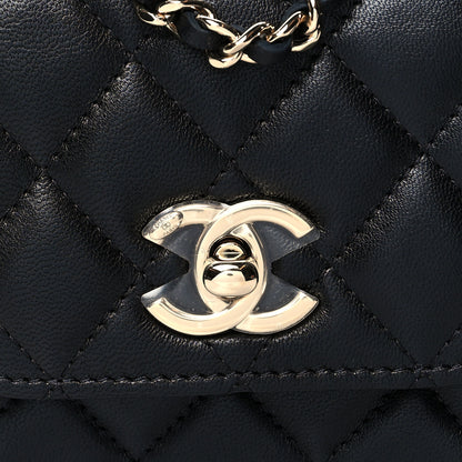Chanel Lambskin Quilted Mini Trendy CC Chain Wallet Black 8 of 10