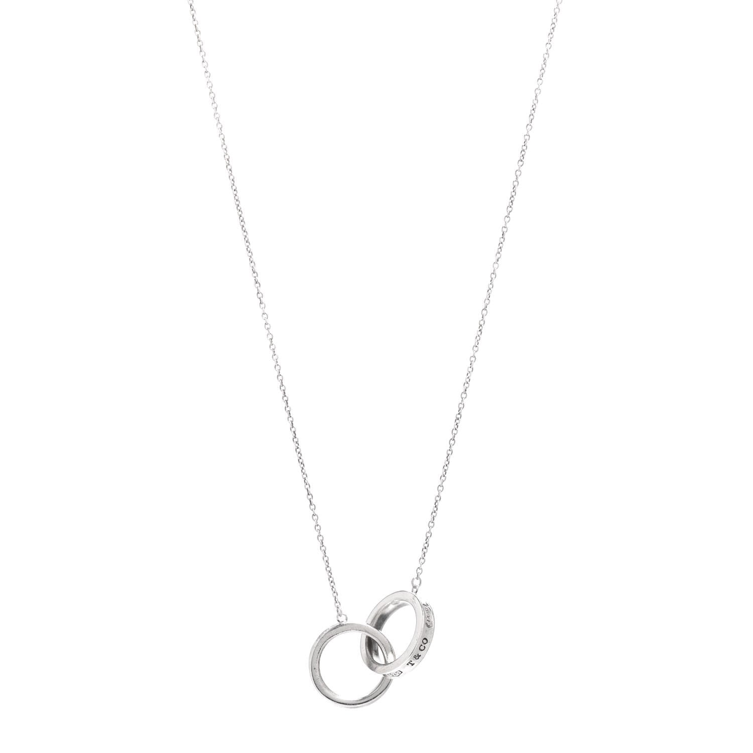 Tiffany Sterling Silver 1837 Interlocking Circles Pendant Necklace 1 of 4