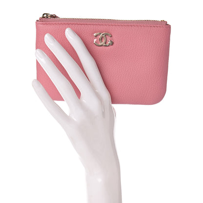 Chanel Goatskin Small CC Clover Cosmetic Case Pink 2 of 8