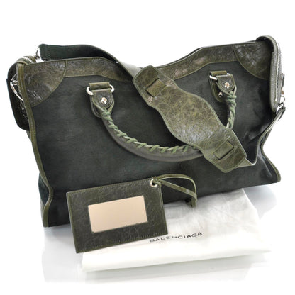 Balenciaga Pony Hair City Olive 3 of 12