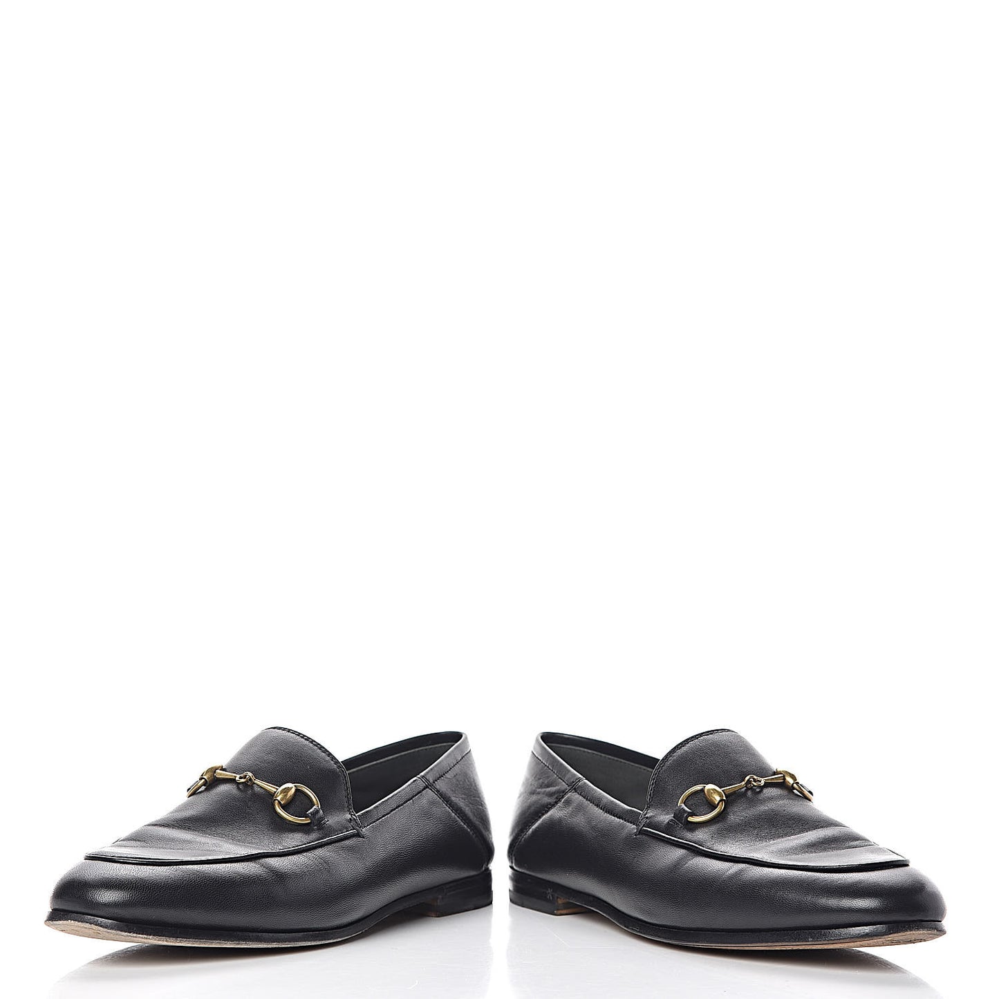 Lambskin Womens Brixton Horsebit Loafers 37 Black