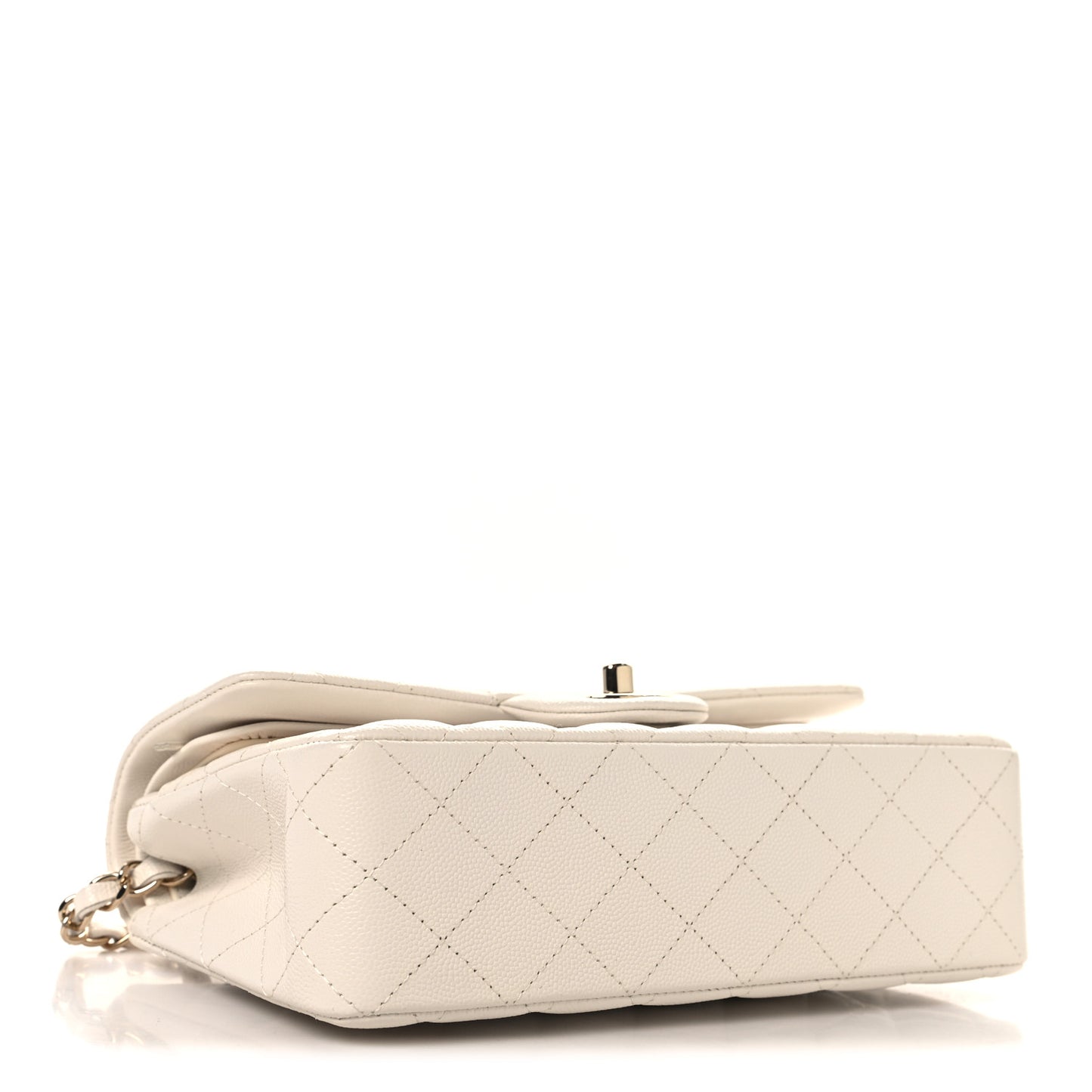 Caviar Quilted Small Double Flap White White