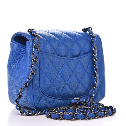 Chanel Caviar Quilted Mini Square Flap Blue 3 of 13