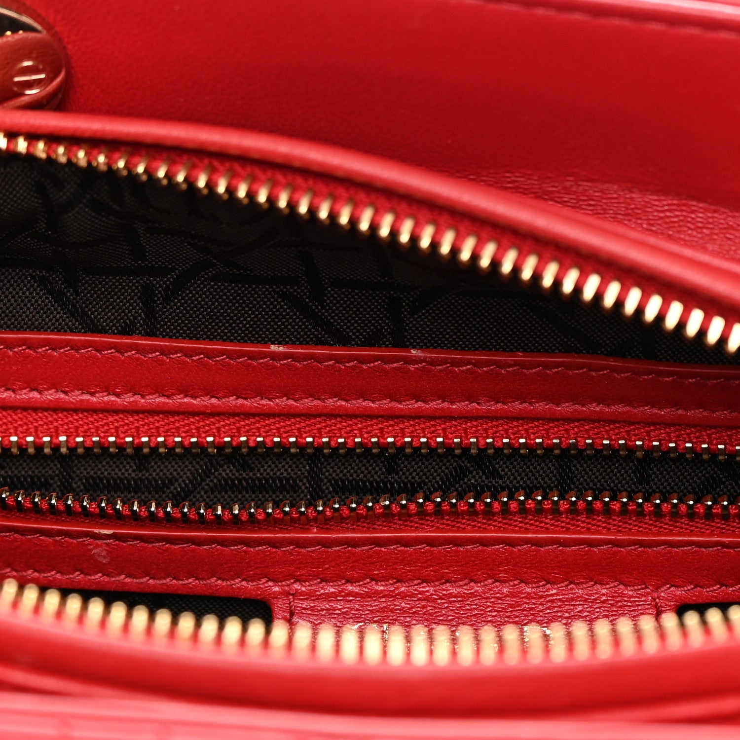 Christian Dior Lambskin Cannage Medium Lady Dior Red 11 of 14