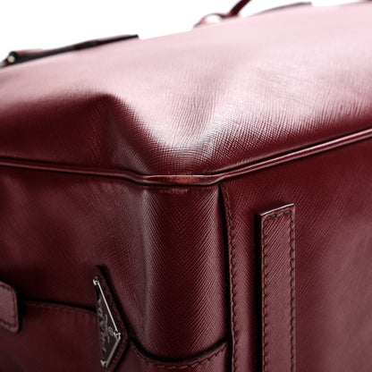 Prada Saffiano Travel Briefcase Red 8 of 12