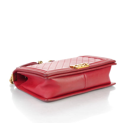 Chanel Lambskin Quilted New Medium Boy Flap Dark Red 4 of 13