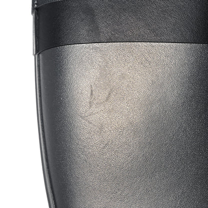 Chanel Rubber Logo Short Rain Boots 37 Black Silver 9 of 12