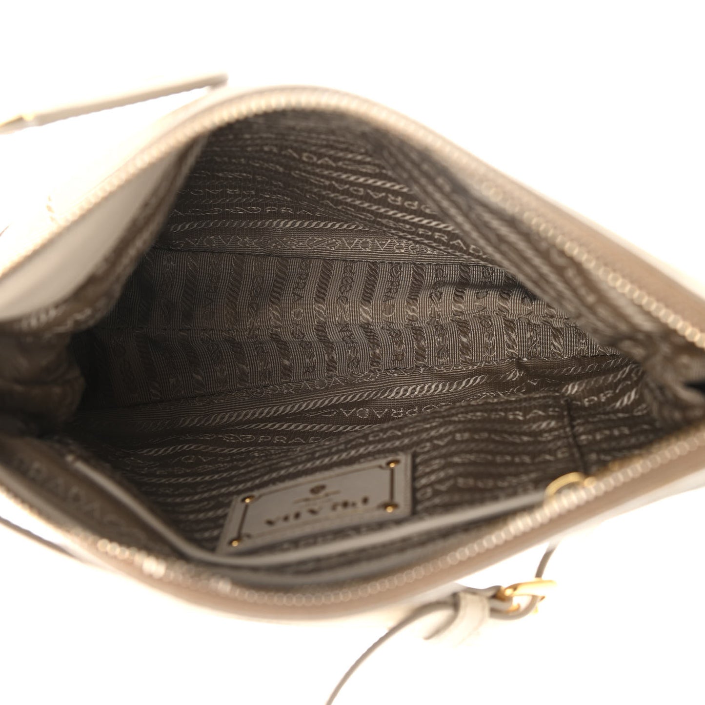 Jacquard Logo Small Flat Messenger Bag White