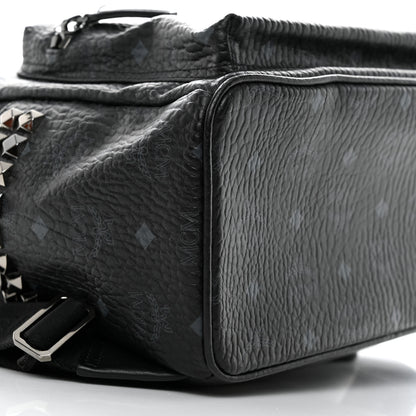 MCM Visetos Medium Side Studs Stark Backpack Black 10 of 11