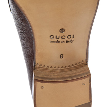 Gucci Havely Kid Web Mens Horsebit Loafers 8 Light Brown 8 of 10