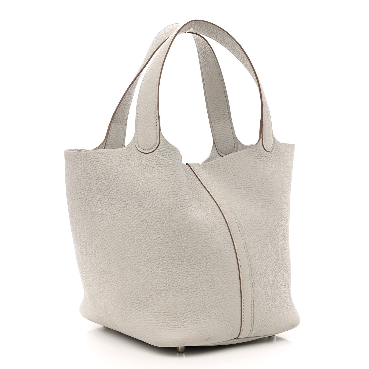 Hermes Taurillon Clemence Picotin Lock 22 MM Gris Perle 3 of 12