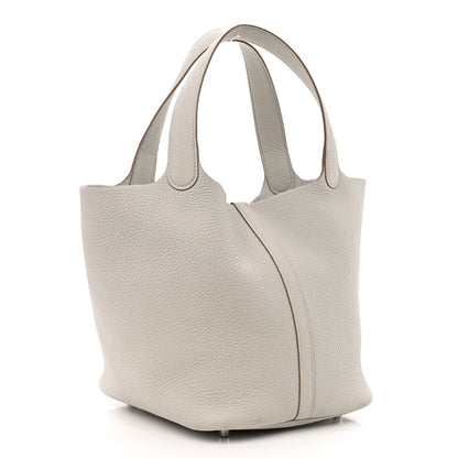 Hermes Taurillon Clemence Picotin Lock 22 MM Gris Perle 3 of 12