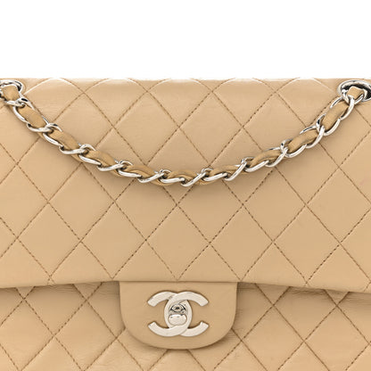 Chanel Lambskin Quilted Medium Double Flap Beige 14 of 21