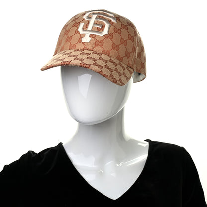 Gucci X MLB Monogram SF Giants Baseball Hat 57-61 Beige Ruggine 2 of 9