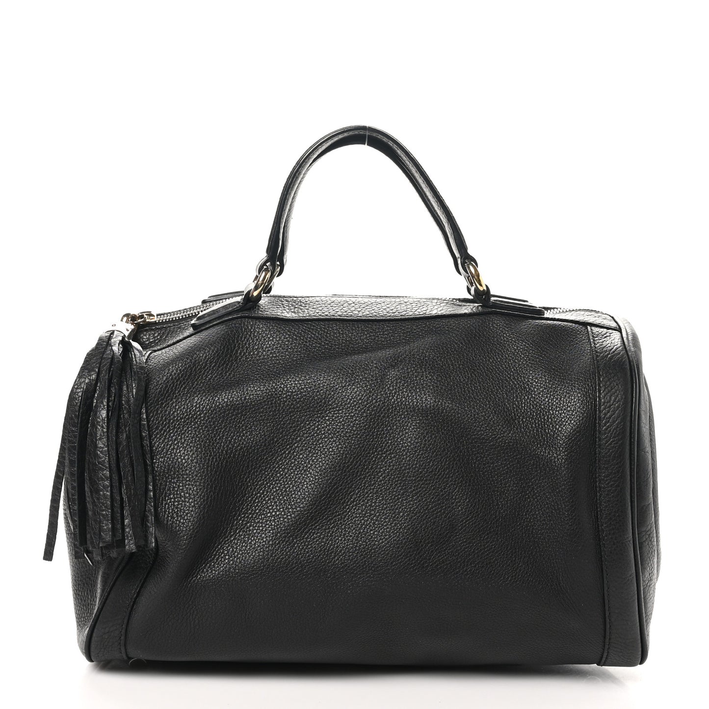 Pebbled Calfskin Medium Soho Boston Black
