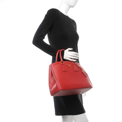 Prada Saffiano Lux Parabole Tote Fuoco 2 of 8