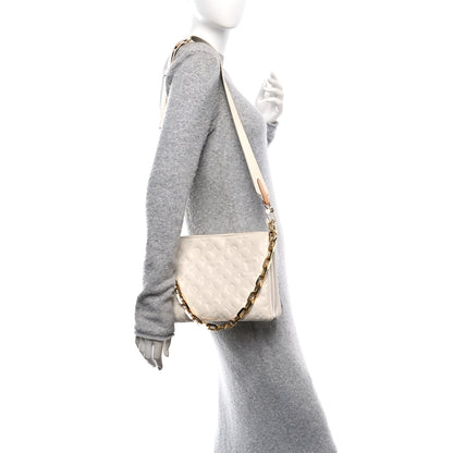 Louis Vuitton Lambskin Embossed Monogram Coussin PM Beige Cream 3 of 14