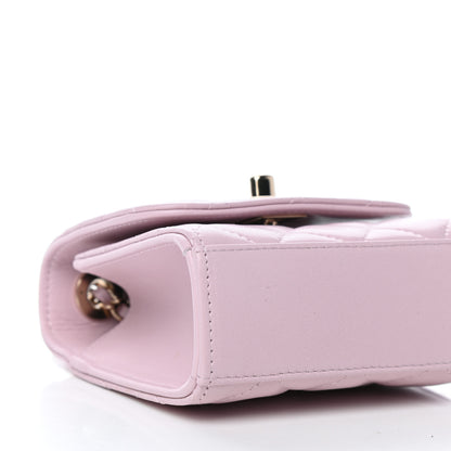 Chanel Lambskin Quilted Mini Trendy CC Clutch With Chain Light Pink 9 of 11
