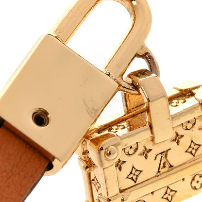 Louis Vuitton Monogram Petit Malle Charm Bracelet 17 8 of 8