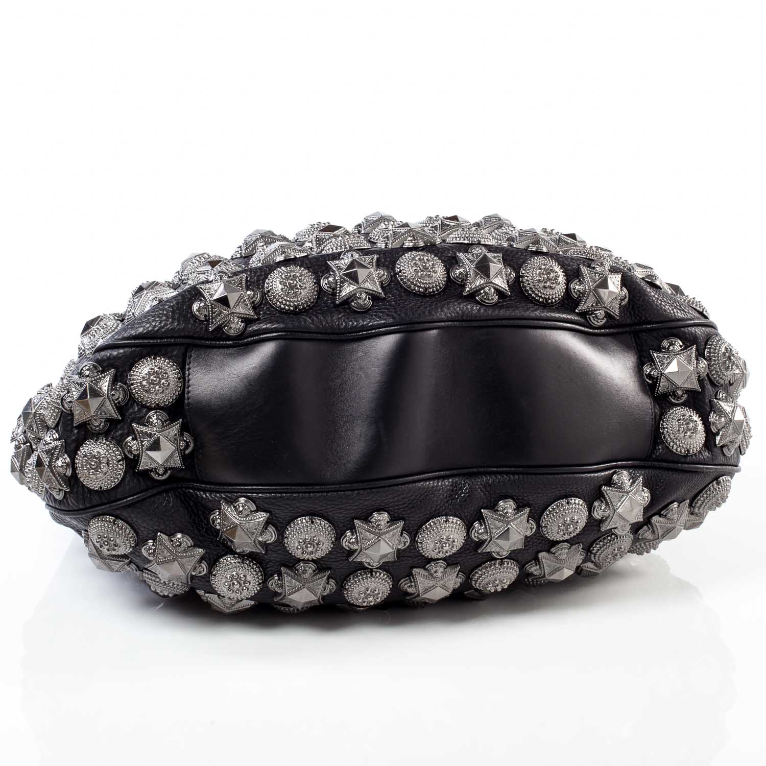 Burberry Prorsum Leather Mason Warrior Studded Hobo Black 5 of 10