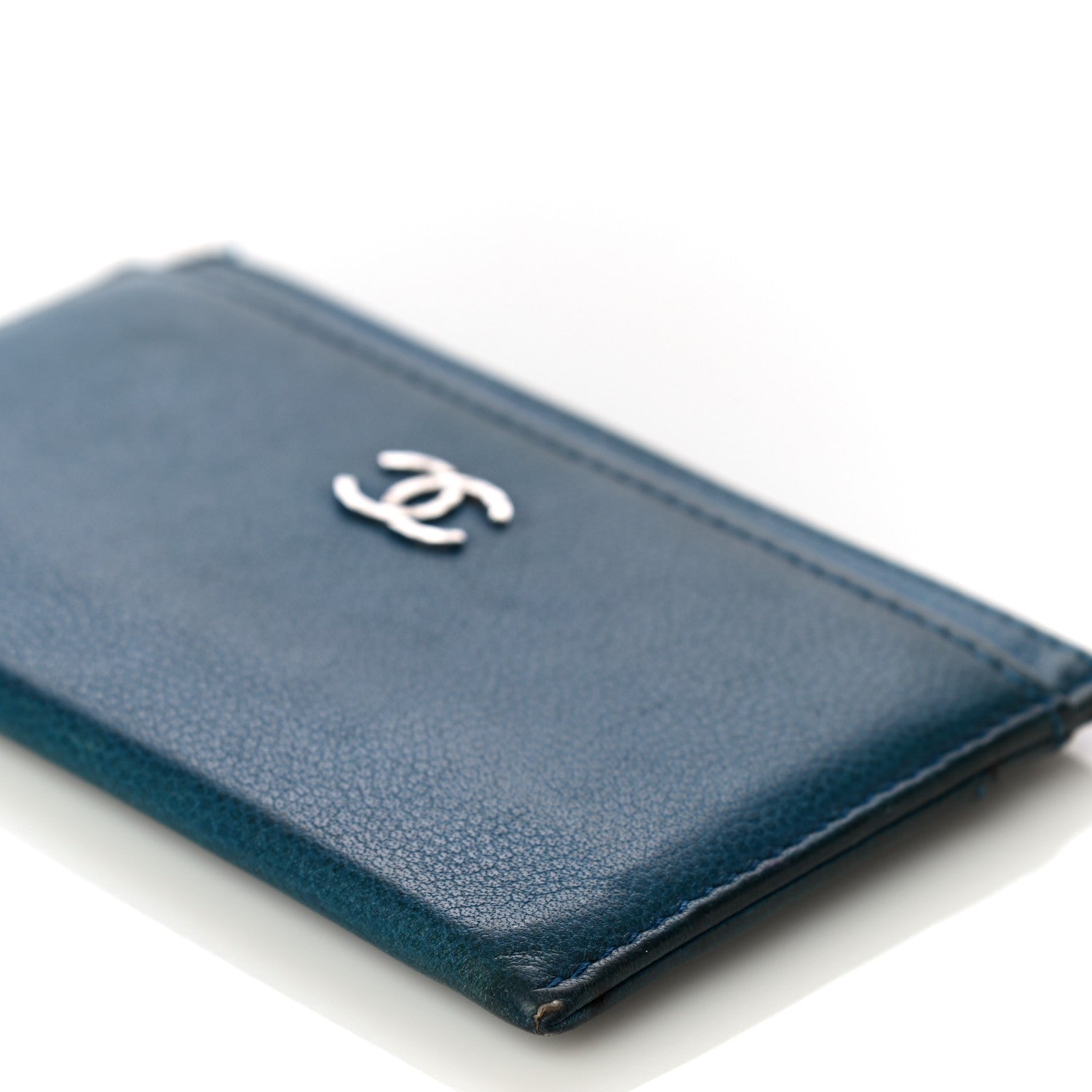 Chanel Caviar Card Holder Blue 11 of 15