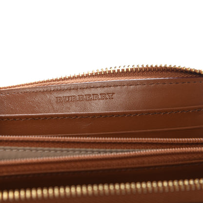 Burberry Haymarket Check Zip Around Wallet Tan 6 of 9