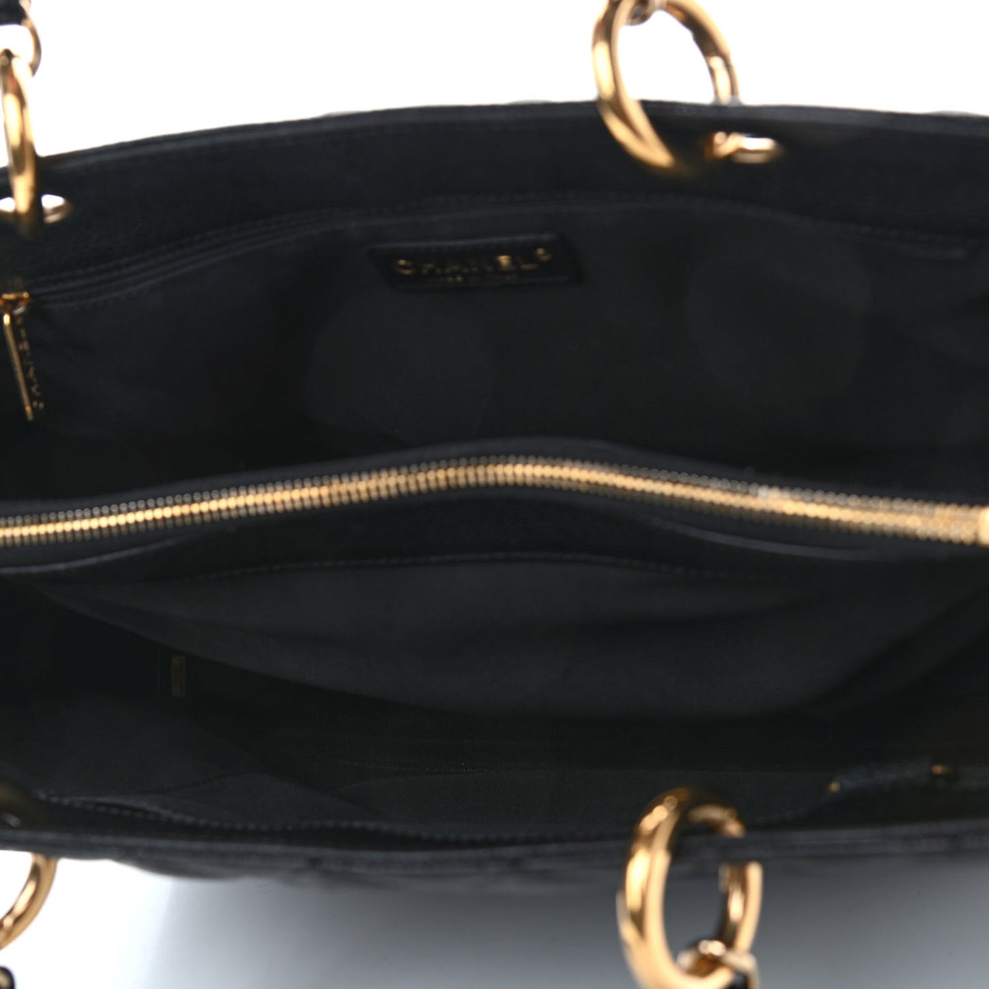Caviar Quilted Grand Shopping Tote GST Black