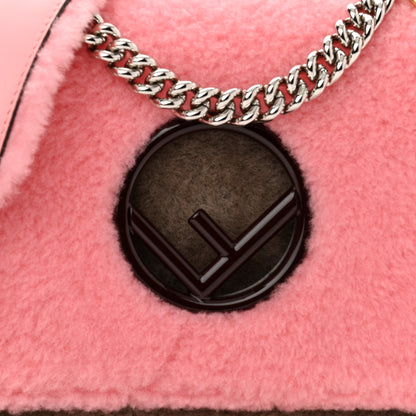 Fendi Shearling Vitello Century F is Fendi Small Kan I Shoulder Bag Pink Tortora Blue 9 of 11
