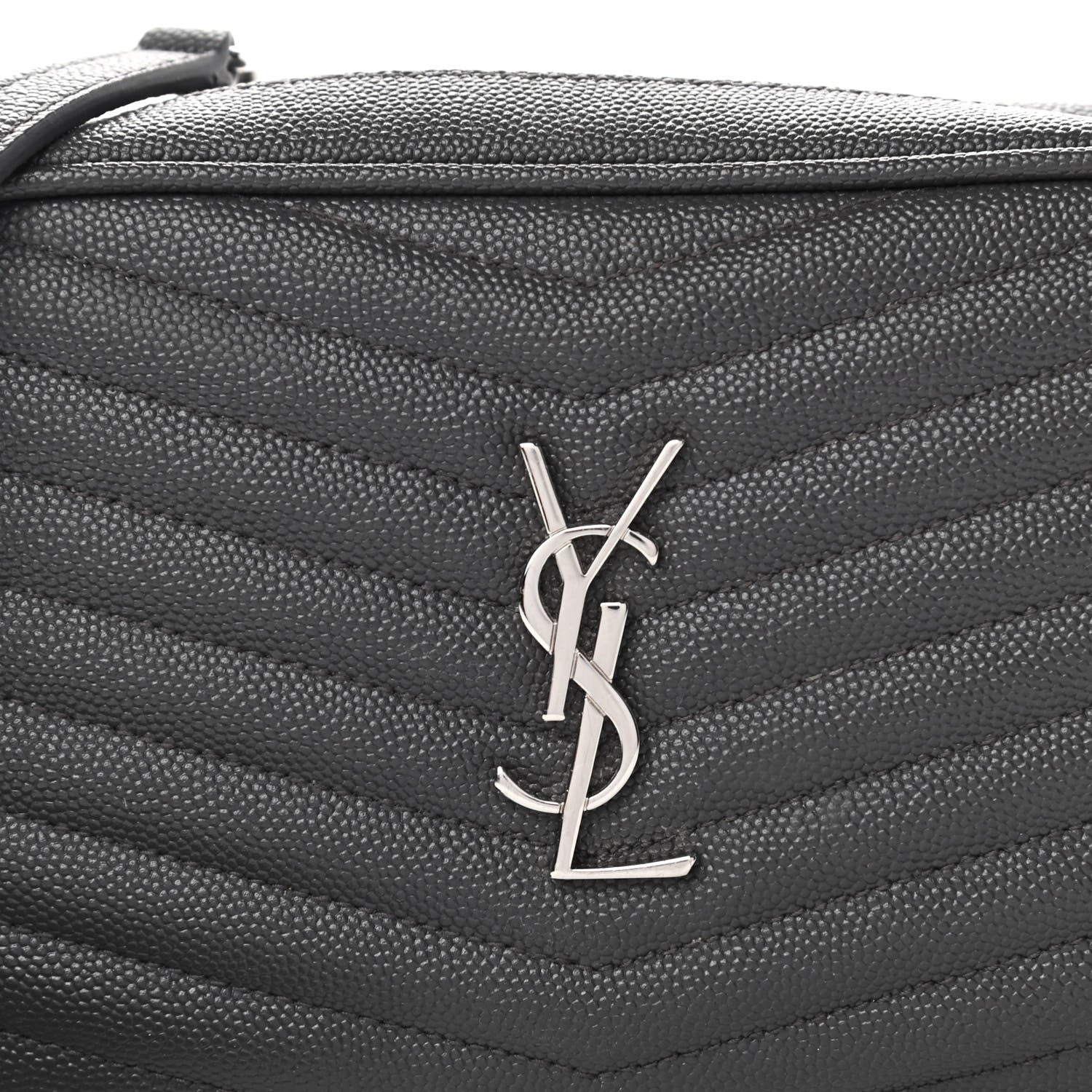 Saint Laurent Grain De Poudre Matelasse Monogram Mini Lou Camera Bag Asphalt 10 of 11