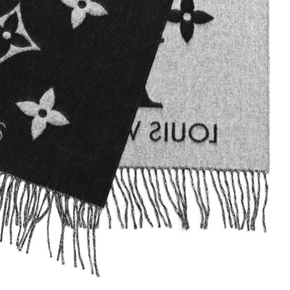 Louis Vuitton Cashmere Monogram Reykjavik Scarf Black 4 of 5
