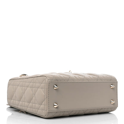 Christian Dior Lambskin Cannage Small Lady Dior Hazelnut 4 of 10