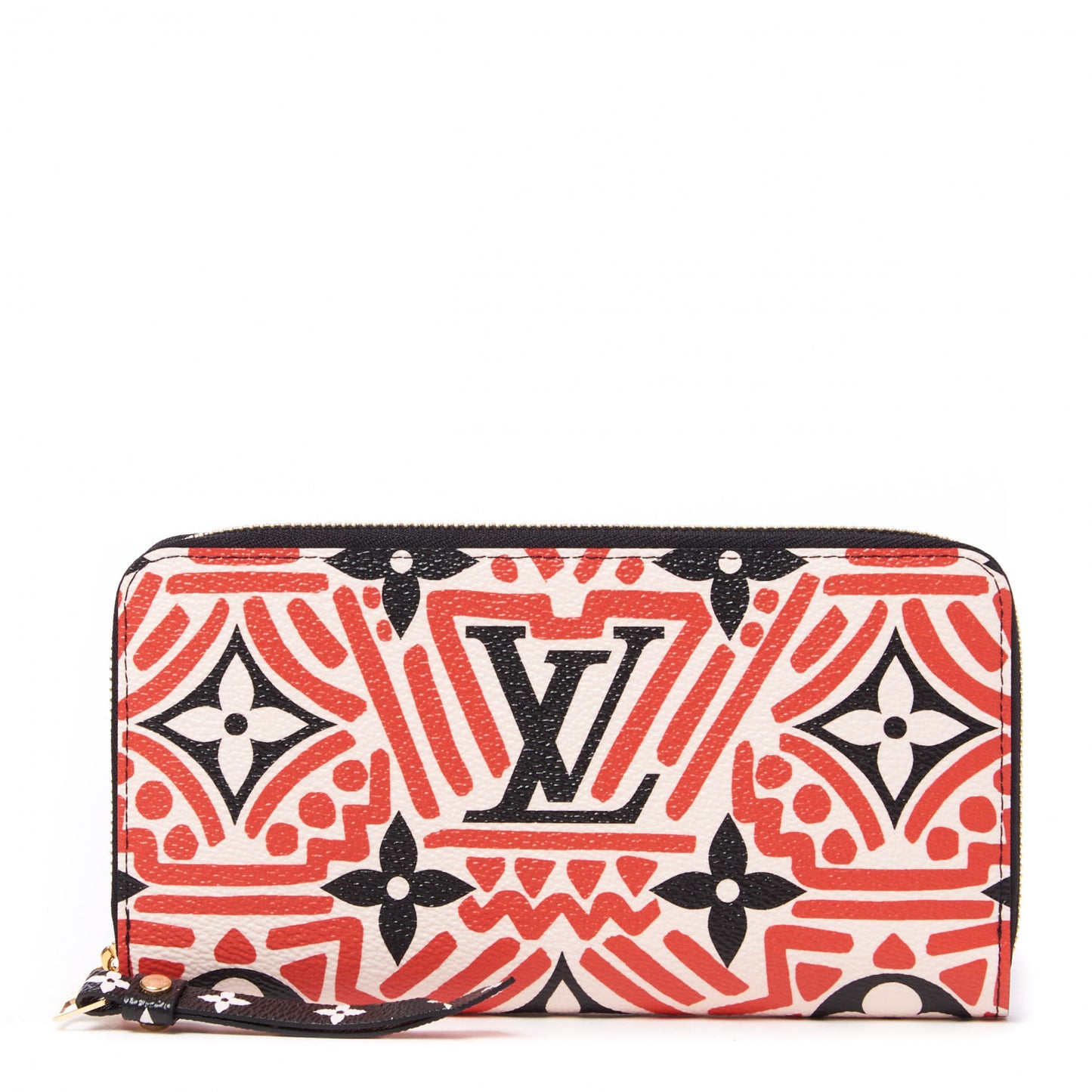 Monogram Giant Crafty Zippy Wallet Creme Rouge Black