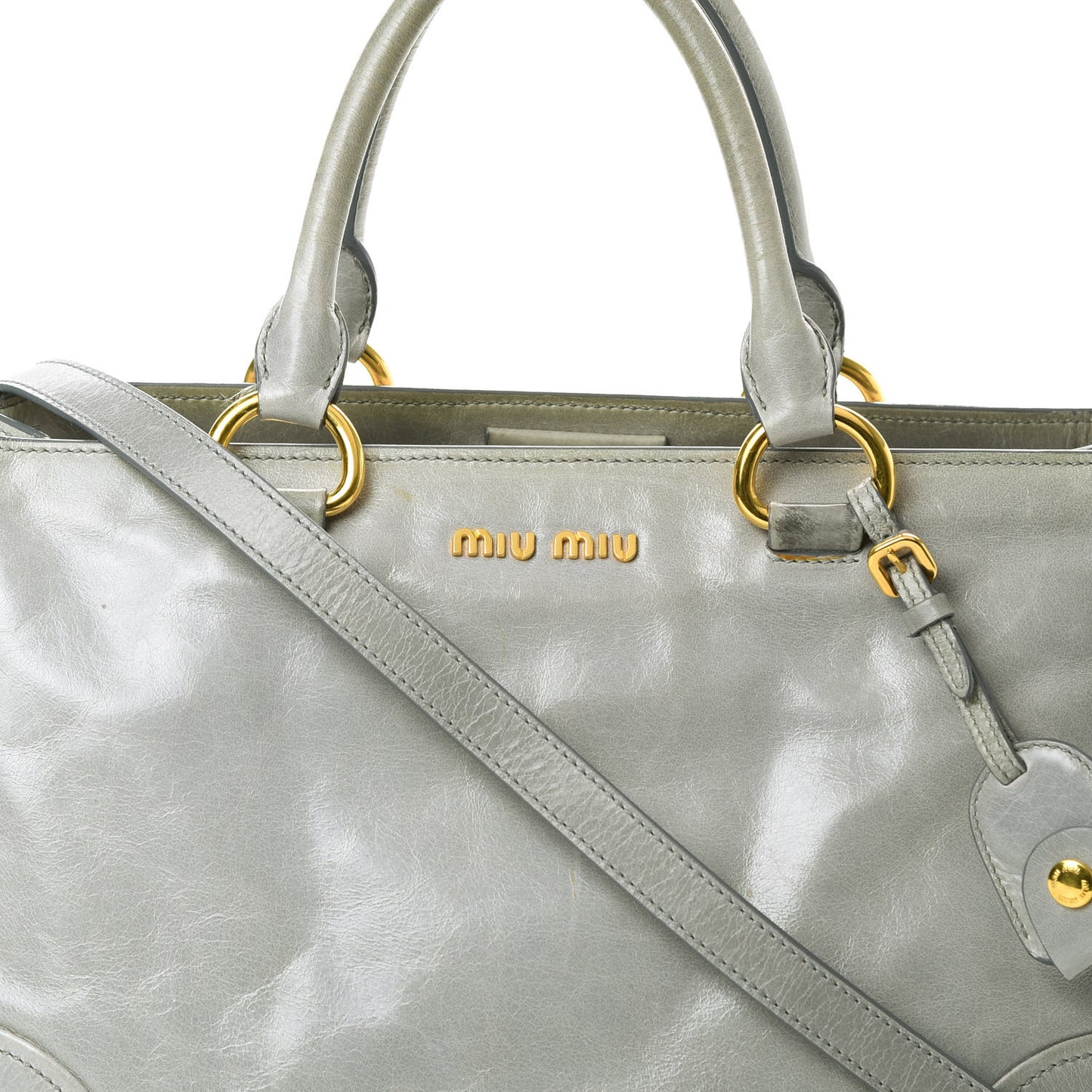 Vitello Shine Top Handle Satchel Nube