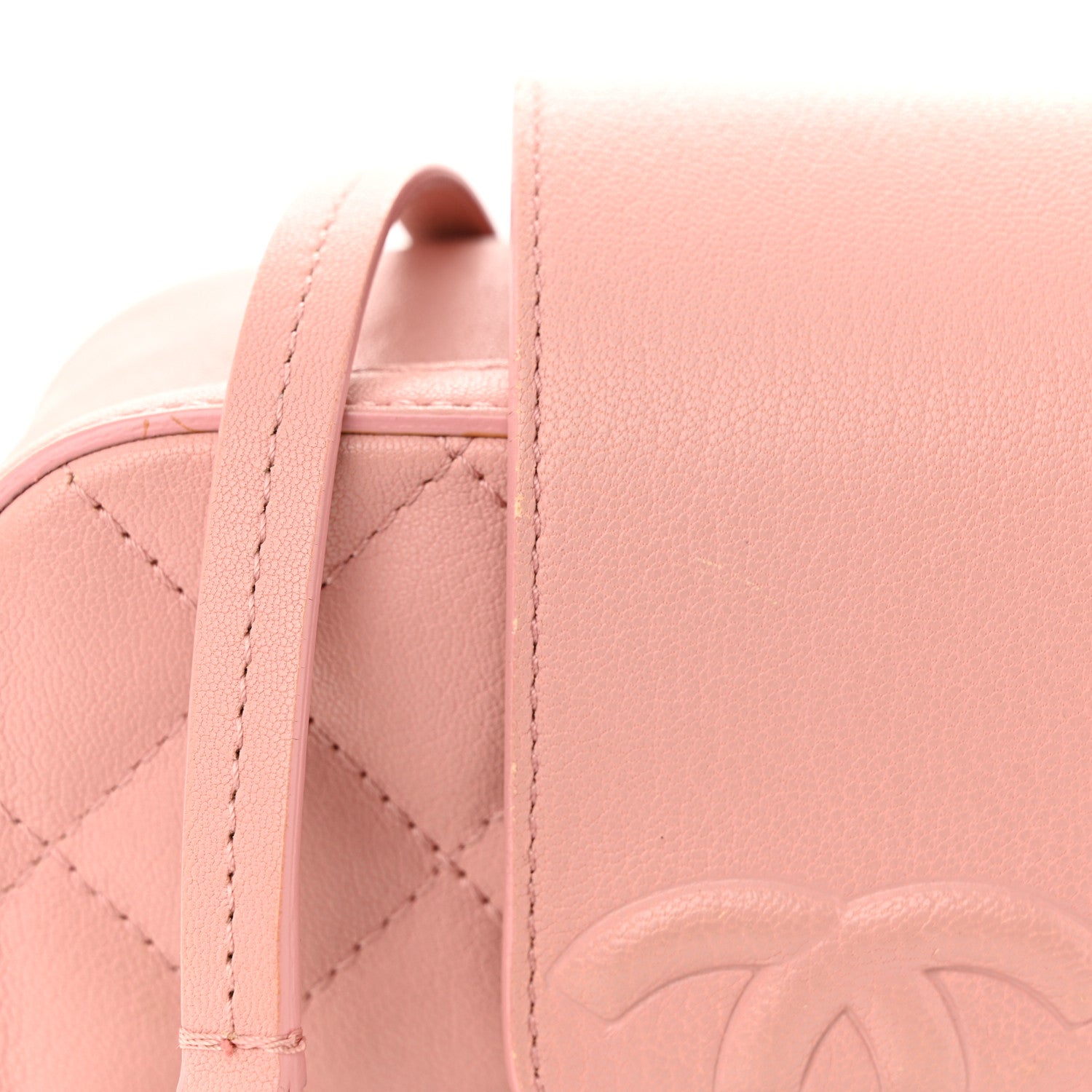 Chanel Lambskin Quilted Mini CC Box Camera Bag Pink 14 of 14