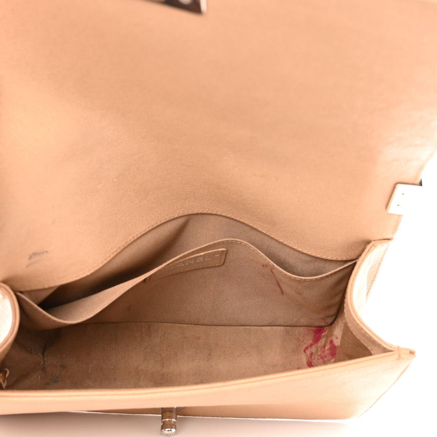 Caviar Quilted Medium Boy Flap Beige