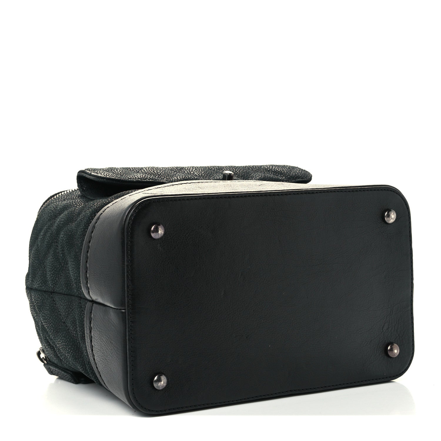 Chanel Iridescent Grained Calfskin Quilted Globe Trotter Vanity Case Black 4 of 12