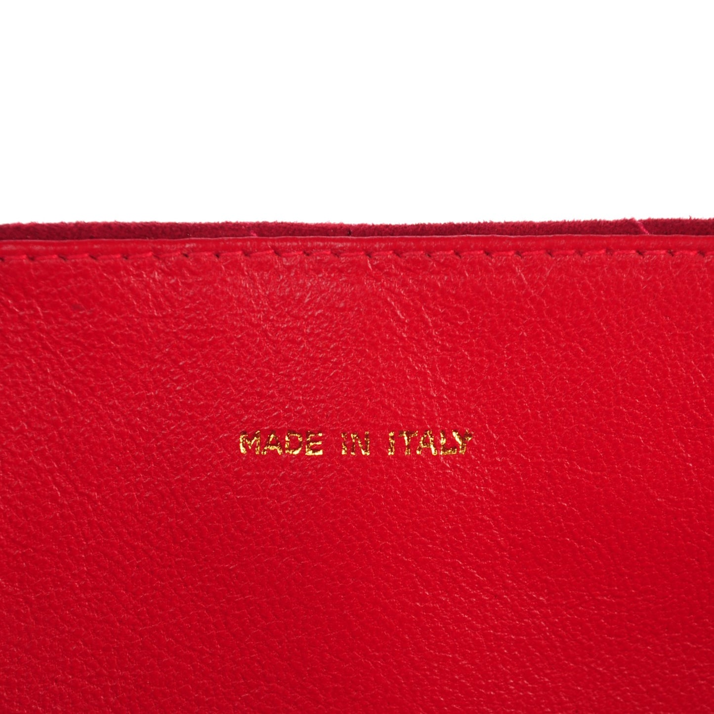 Suede Quilted Tassel Flap Red