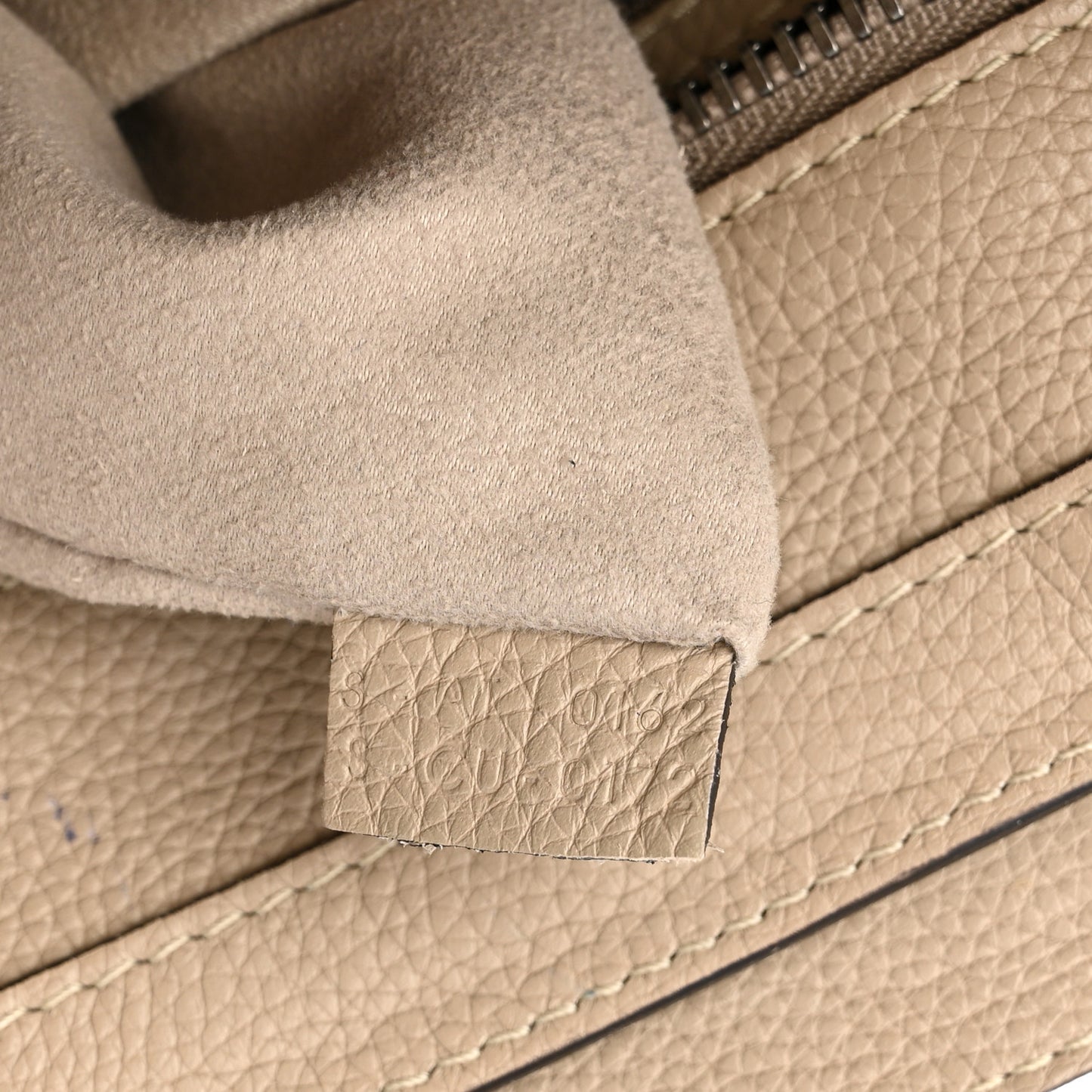 Drummed Calfskin Micro Luggage Dune