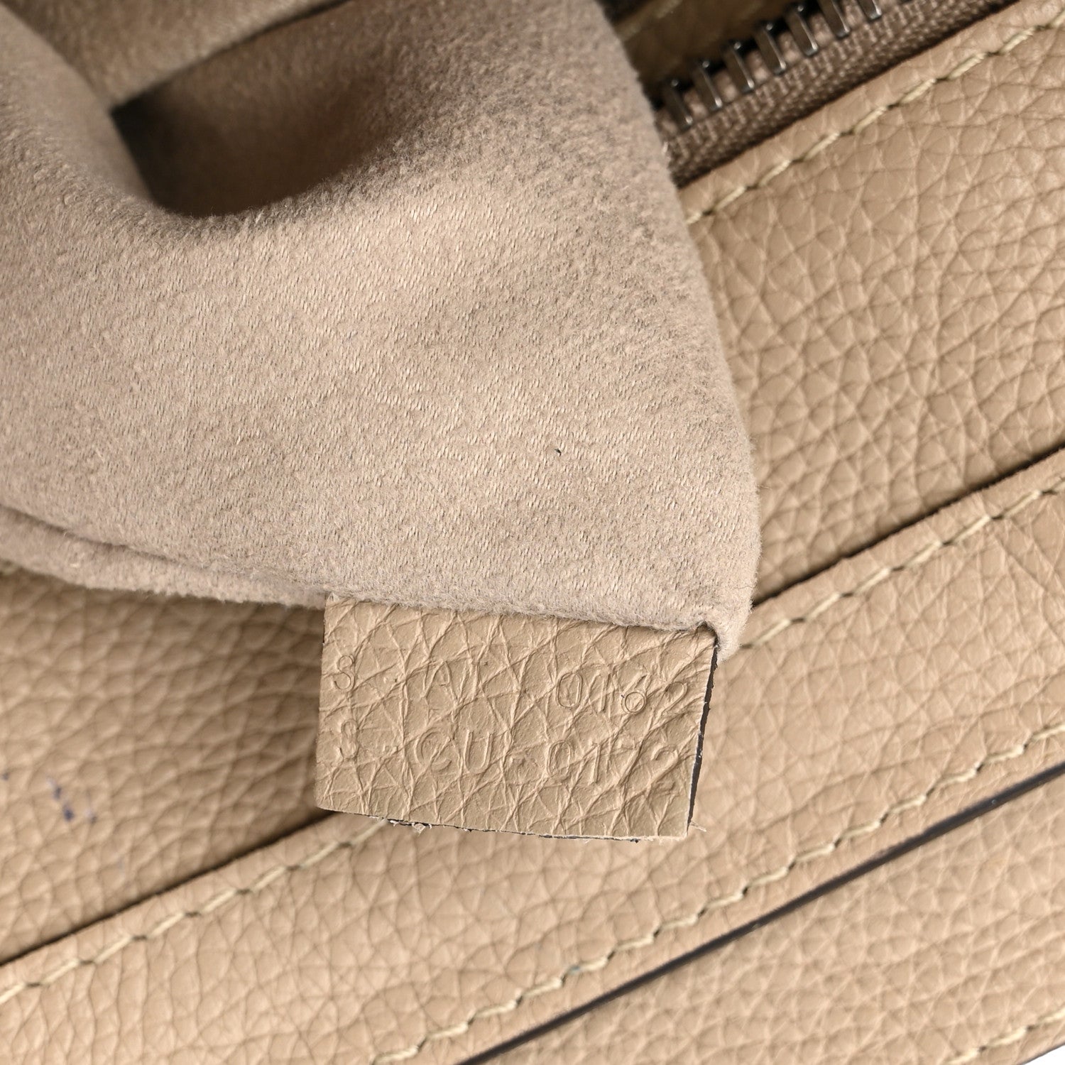 Celine Drummed Calfskin Micro Luggage Dune 7 of 14