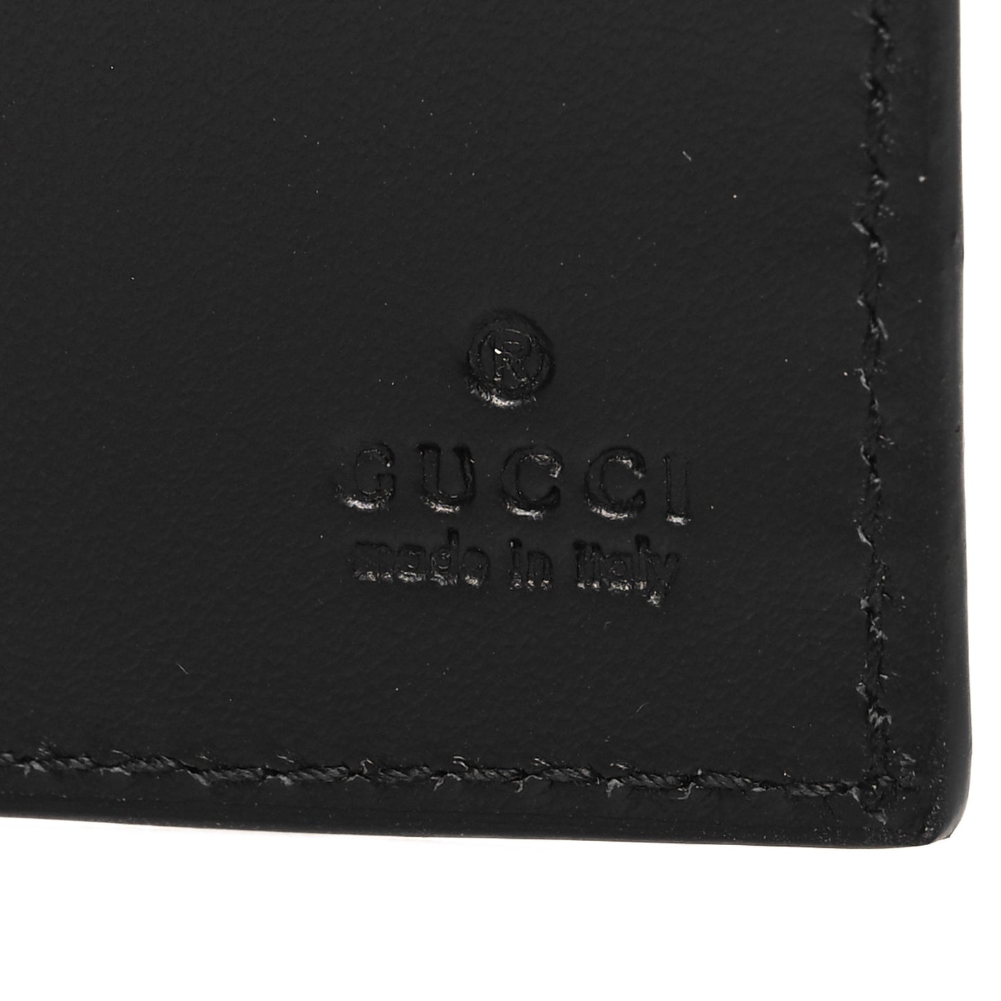 Plutone Calfskin Logo Bi-Fold Wallet Black