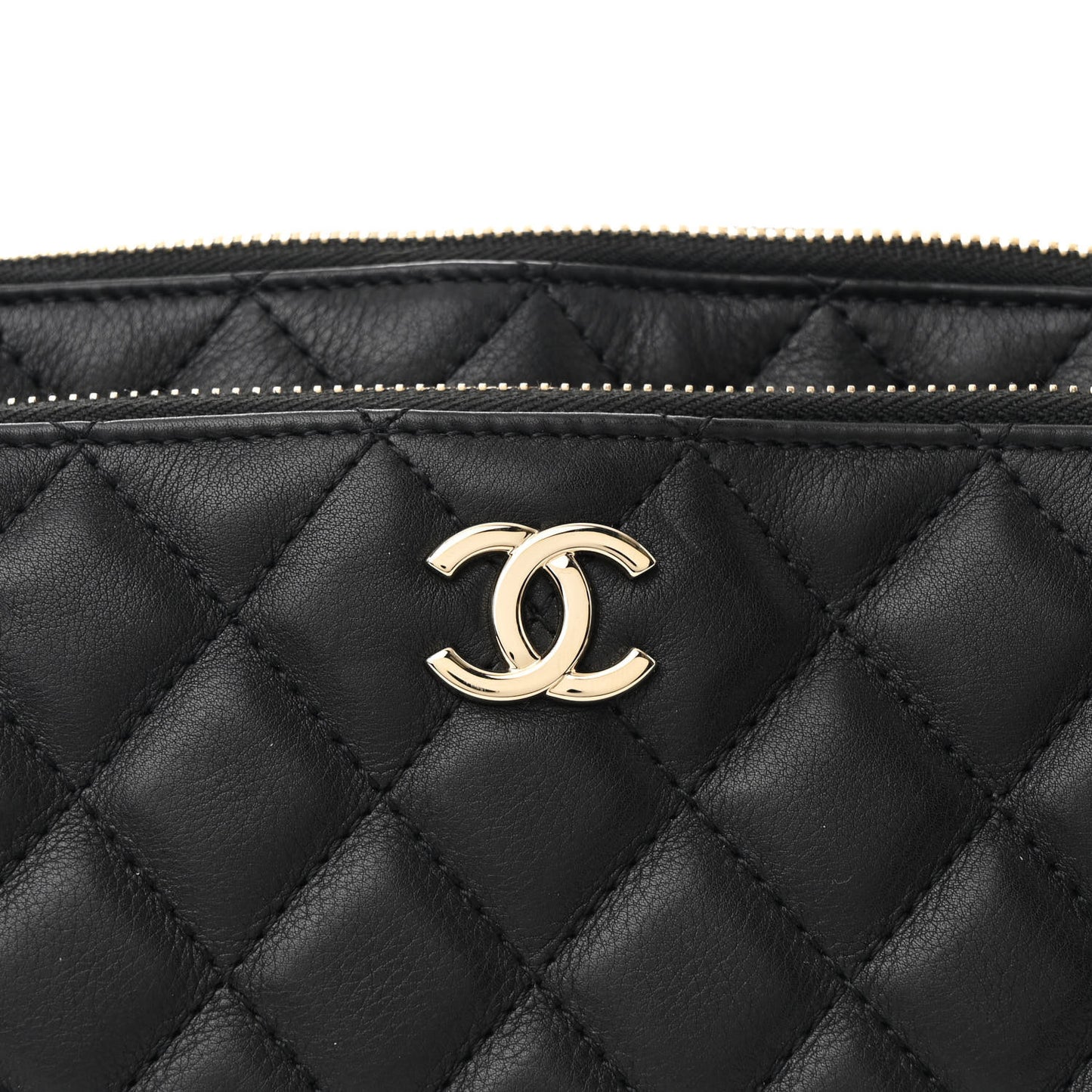 Calfskin Quilted Waist Bag Black