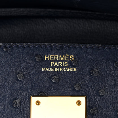 Hermes Ostrich Birkin 30 Bleu Iris 6 of 11