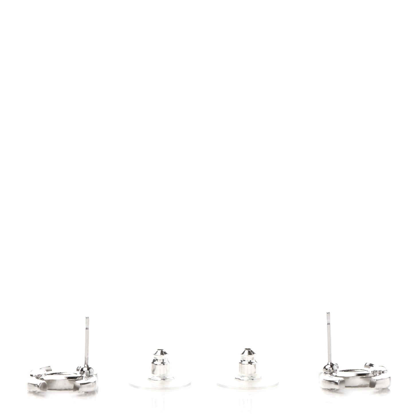 Crystal CC Earrings Silver