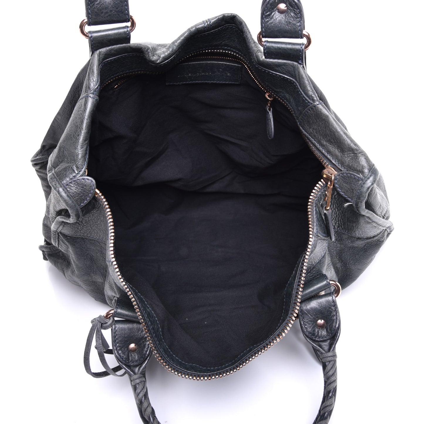 Agneau Giant 21 Rose Gold Hardware Work Anthracite