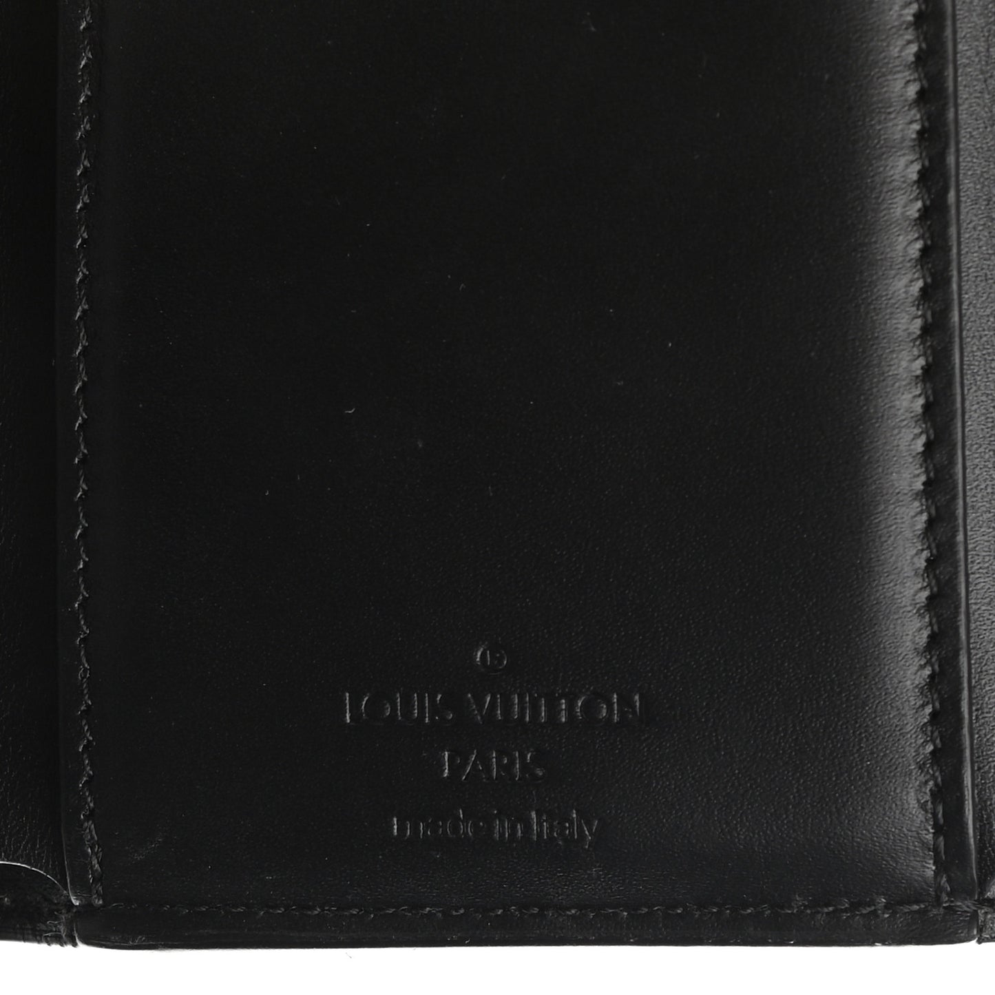 Patent Calfskin Monogram Cherrywood Compact Wallet Black