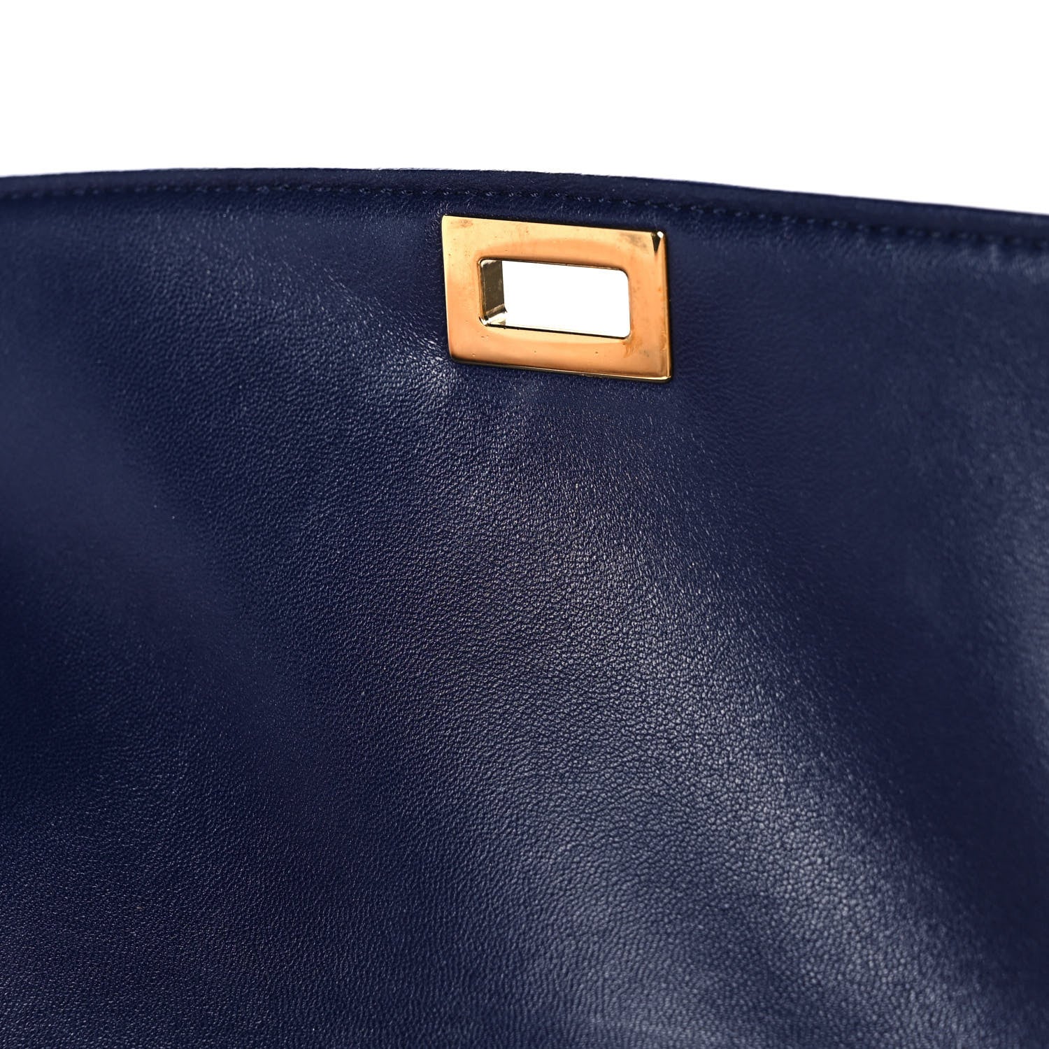 Celine Liege Calfskin Medium Classic Box Flap Bag Indigo 13 of 14